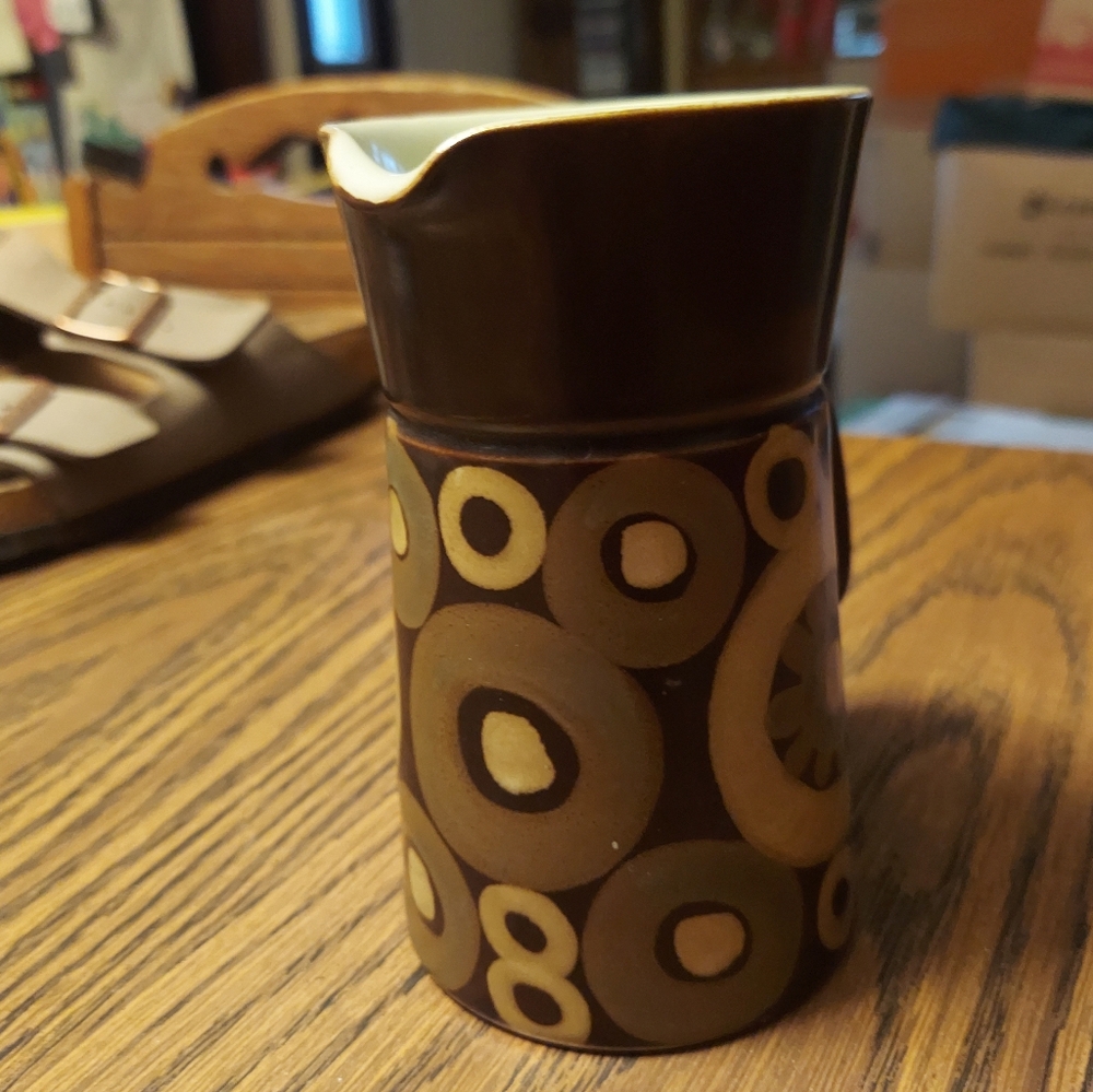 Denby Arabesque Samarkand Grand Mug MCM Brown Flower Abstract 12oz - Picture 2 of 6